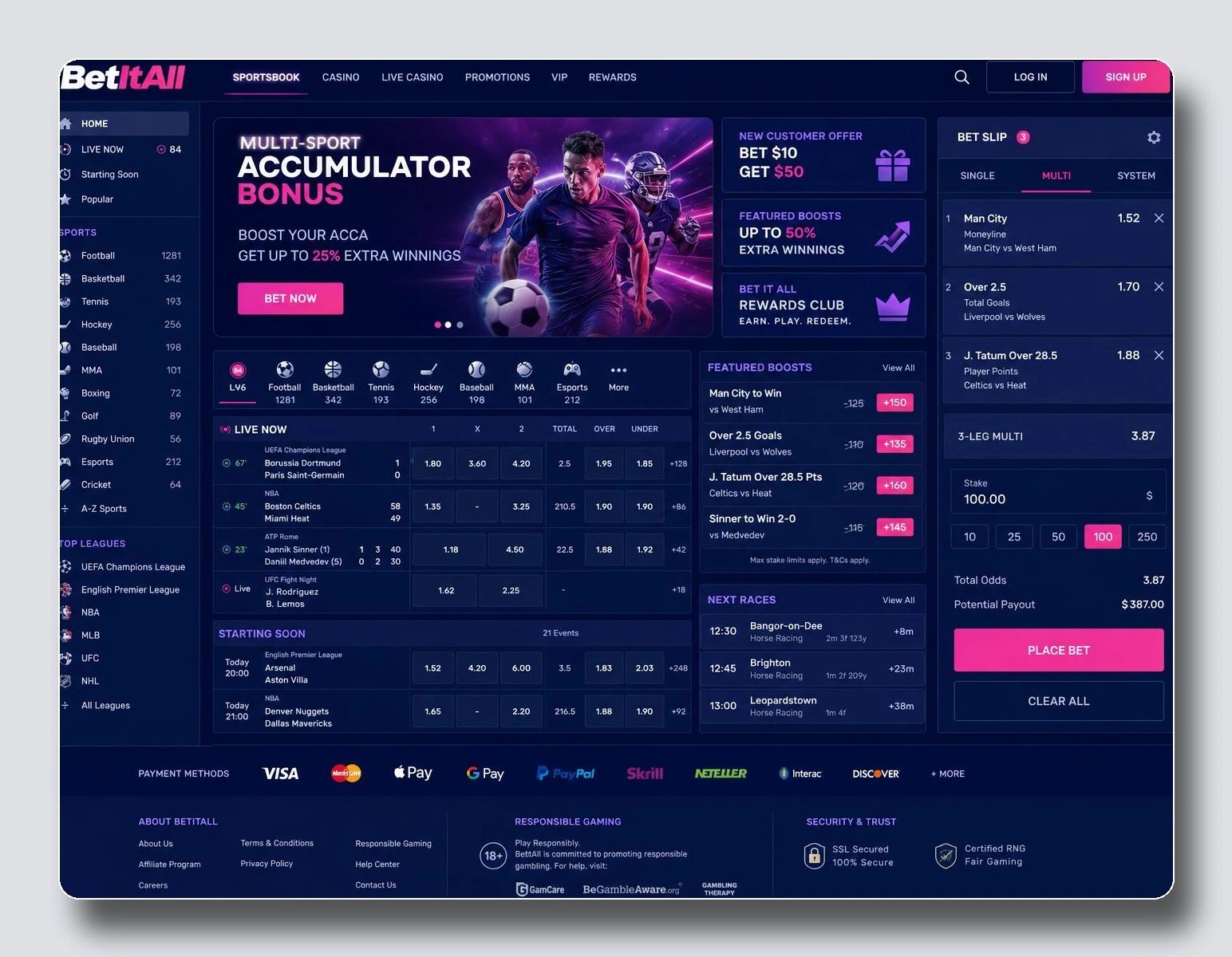 BetItAll — casino en ligne avec retrait instantané